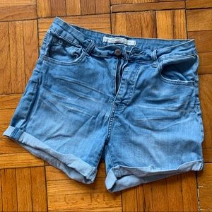 High rise denim jean cutoff shorts size L